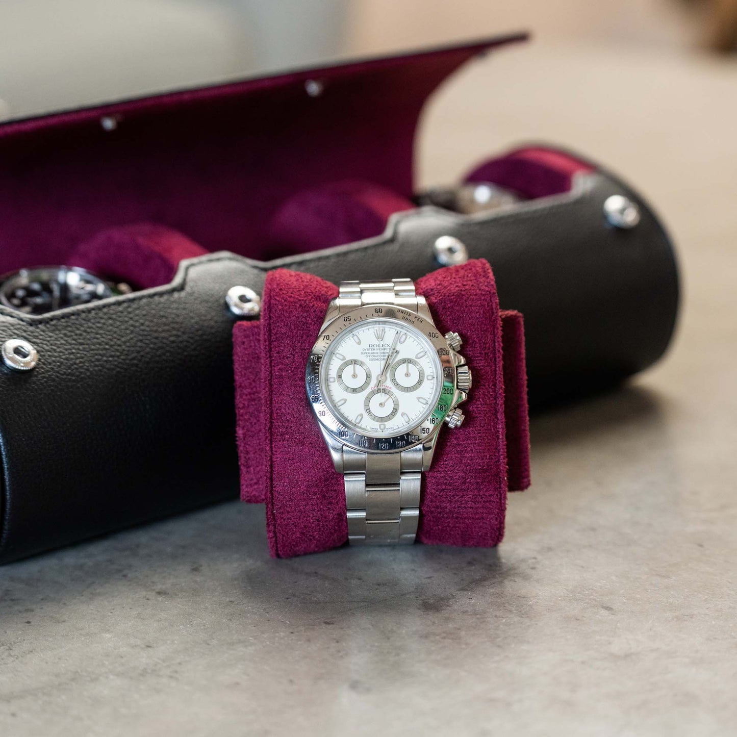 Travel Watch Roll Extra Large - Black Cherry