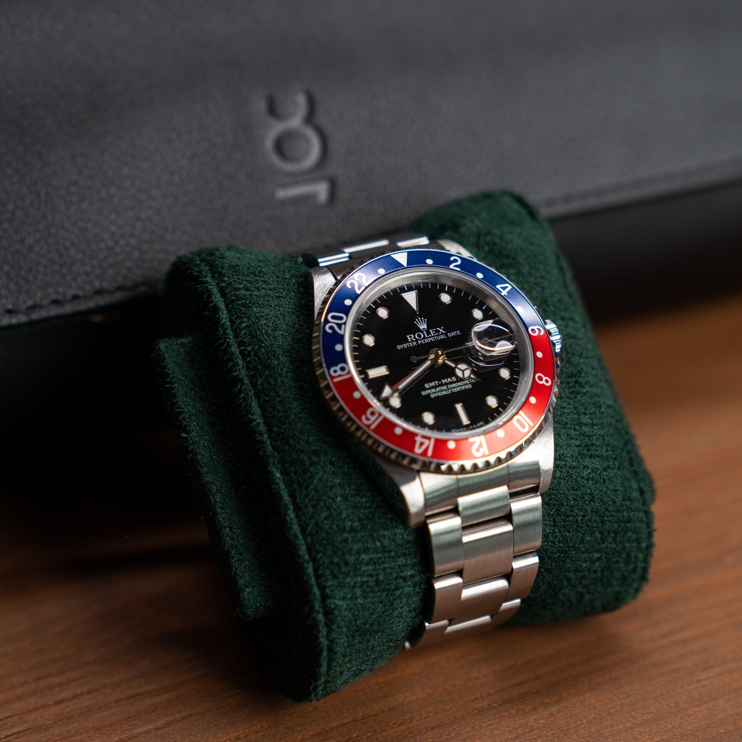 Travel Watch Roll Large - Black Green