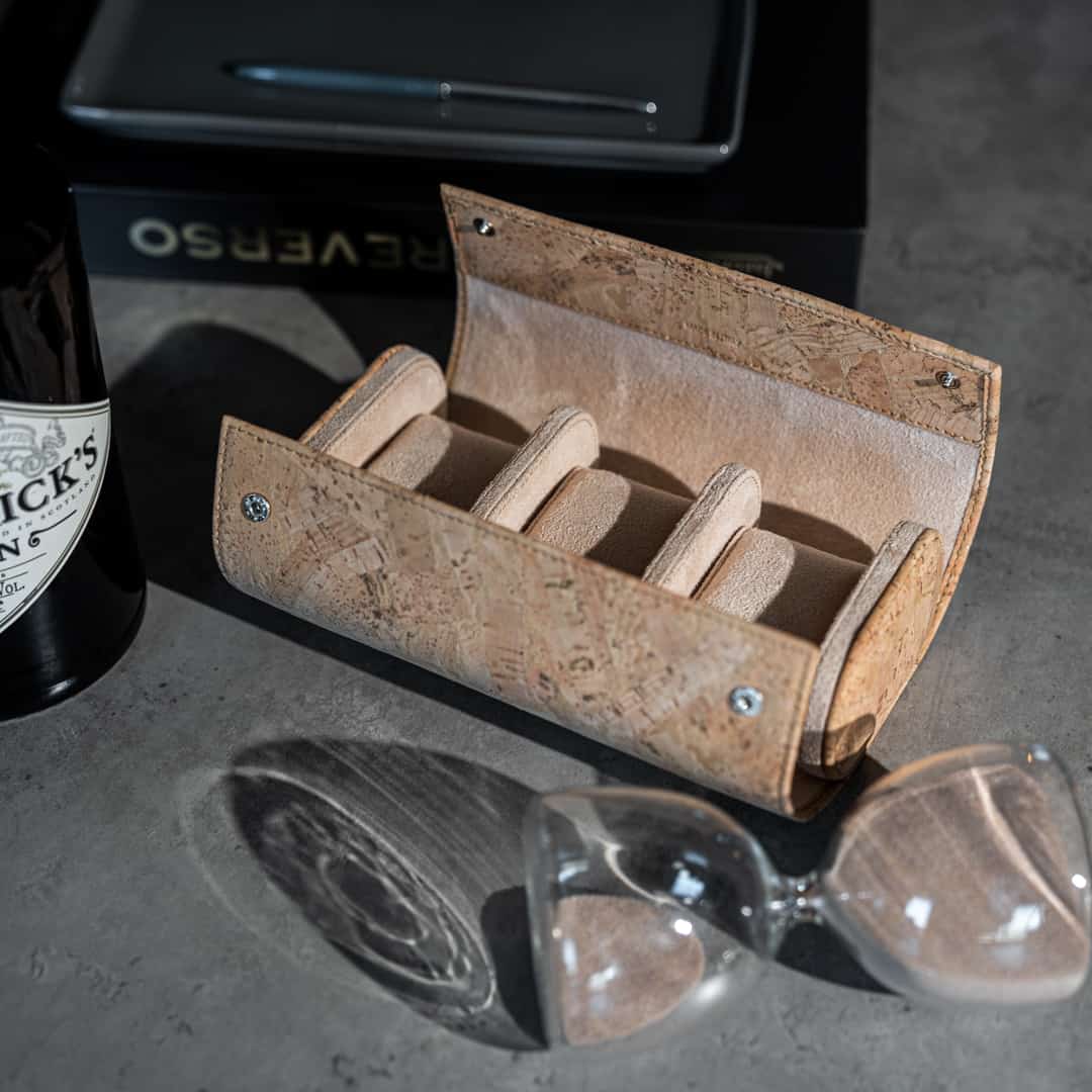 Tuscany Cork 3 Slot Watch Roll