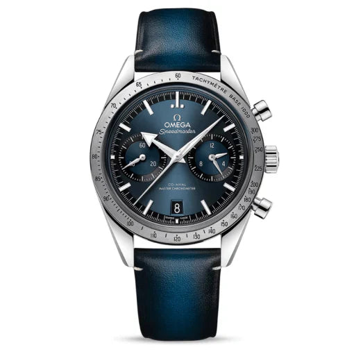 Ω OMEGA Speedmaster 57 Cuir Bleu