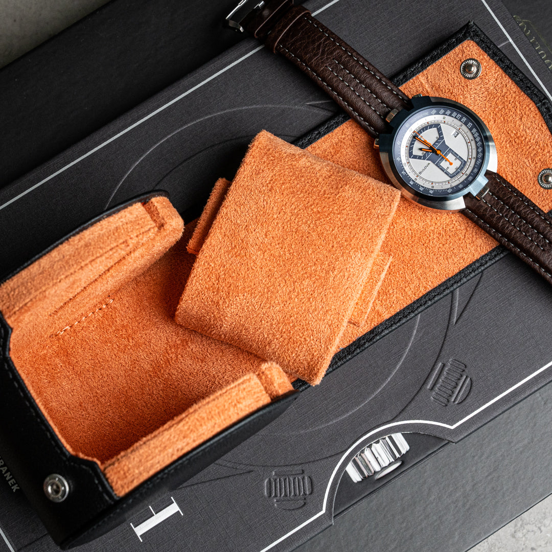 Single Travel Roll - Black Orange