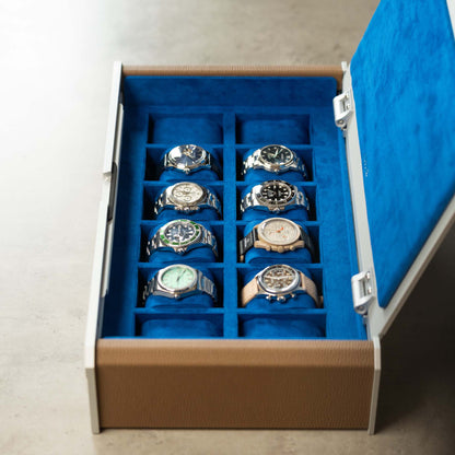 AUBLIQ Watch Box Silver 12 Slot