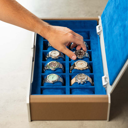 AUBLIQ Watch Box Silver 12 Slot