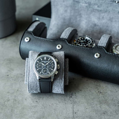 Travel Watch Roll Large - Black Grey