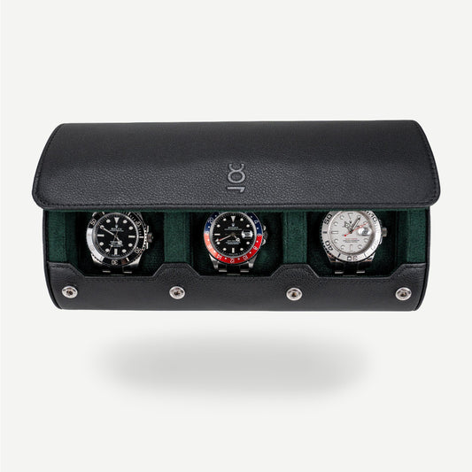 Travel Watch Roll Large - Black Green