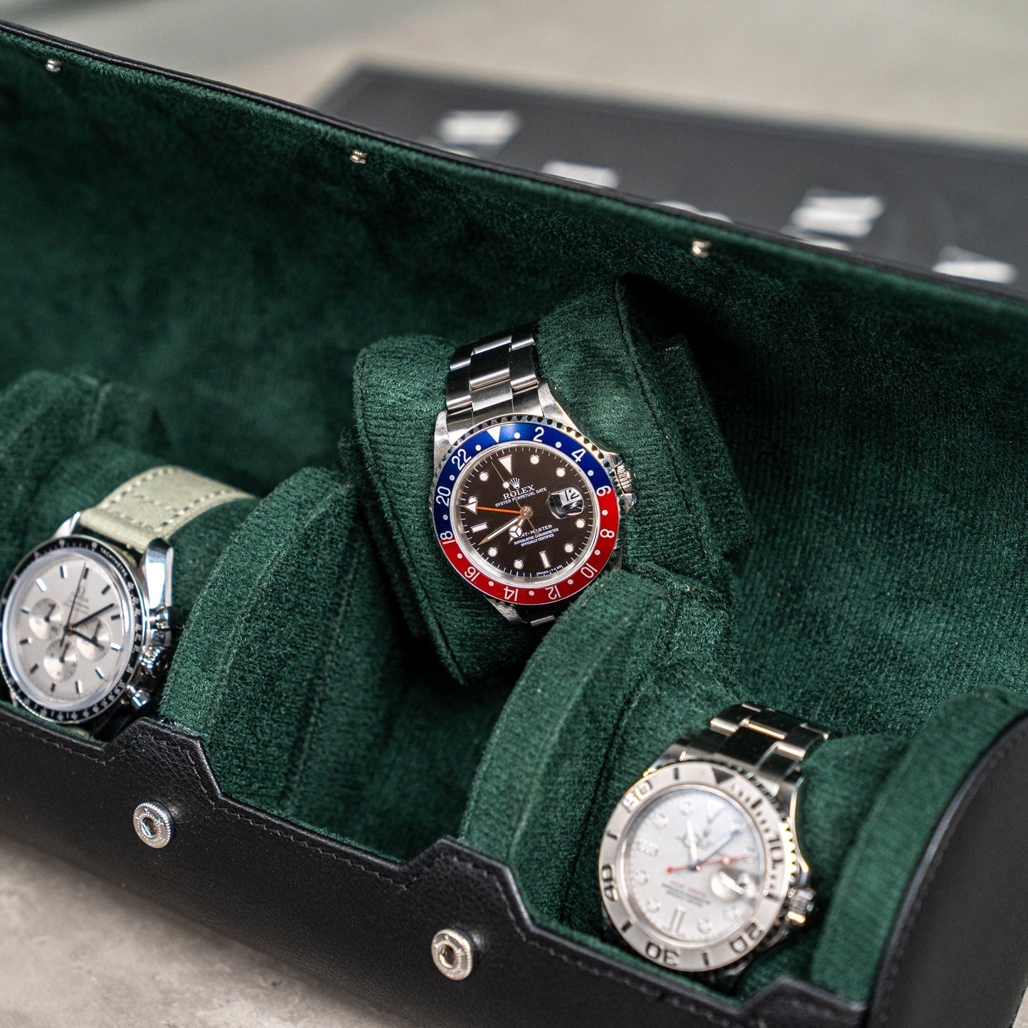 Travel Watch Roll Extra Large - Black Green