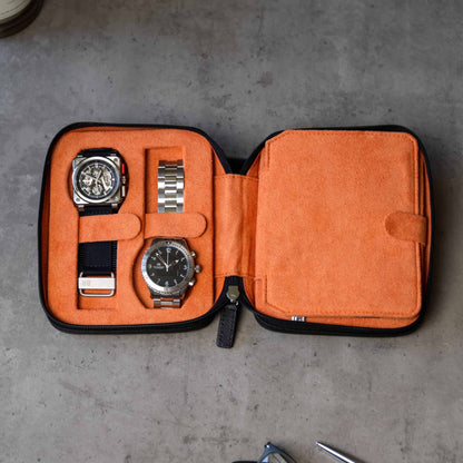 Watch Case For 4 Watches - Black