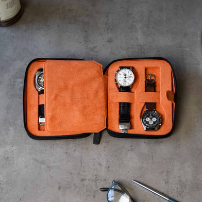 Watch Case For 4 Watches - Black