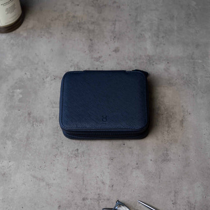 Watch Case For 4 Watches - Navy Blue