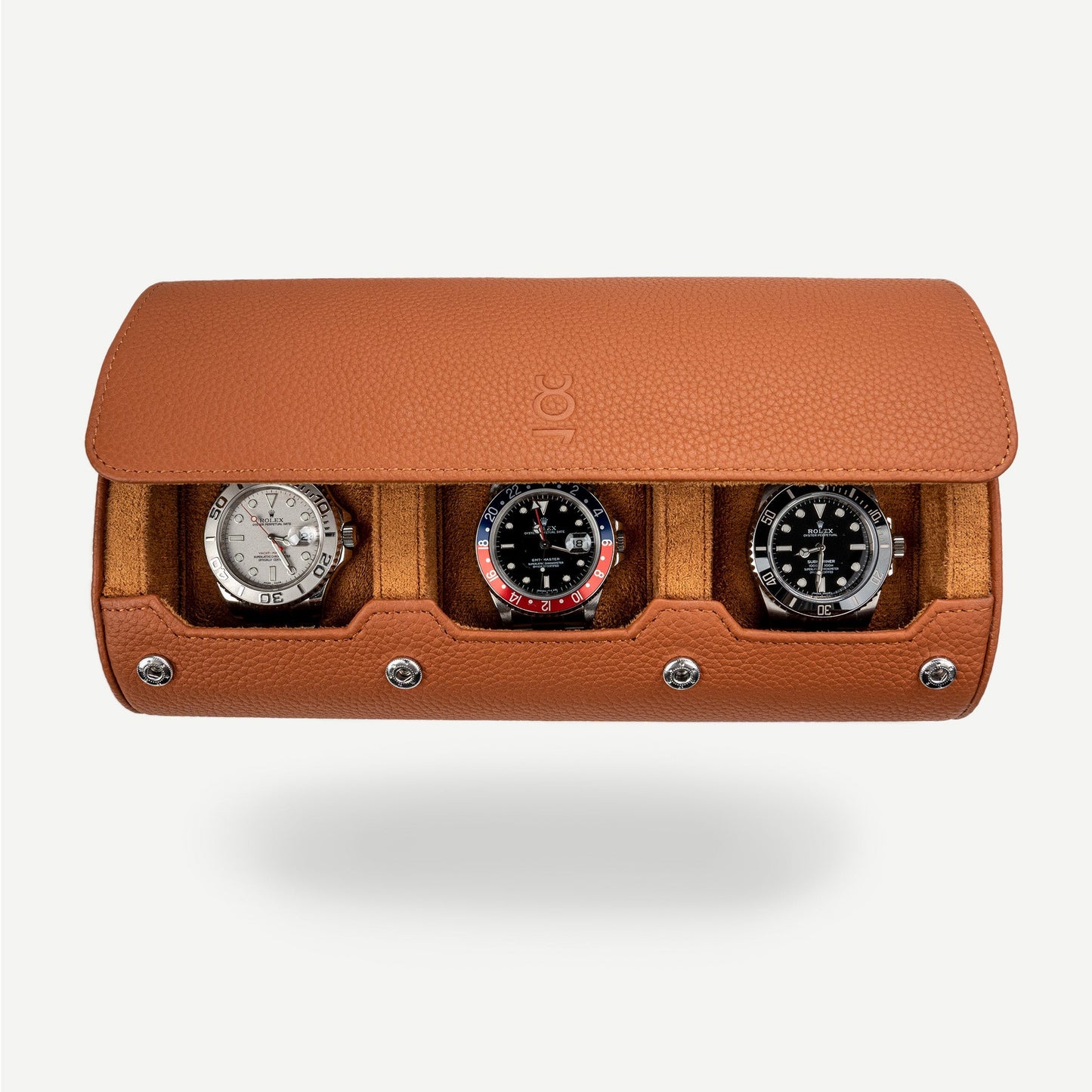 Travel Watch Roll Large - Brown Litchi