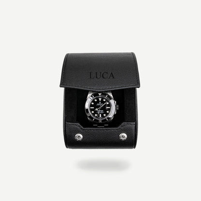 Personalized Single Watch Roll - All Black