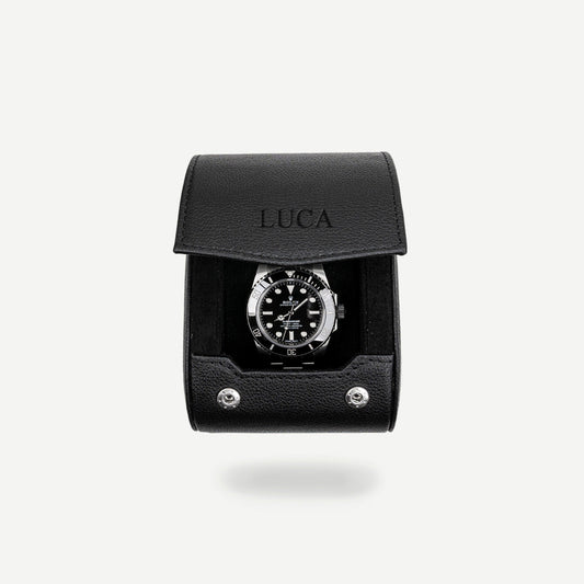 Personalized Single Watch Roll - All Black