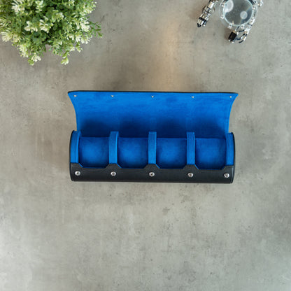 Travel Watch Roll Extra Large - Black Blue