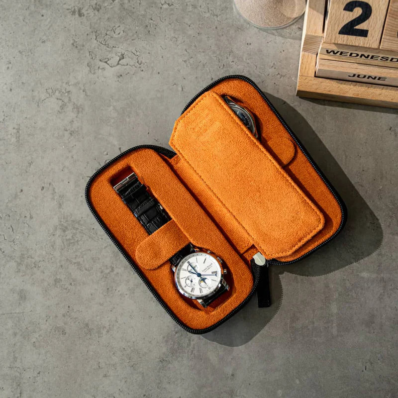 Watch Case For 2 Watches - Black