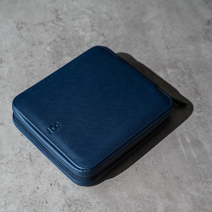 Watch Case For 6 Watches - Navy Blue