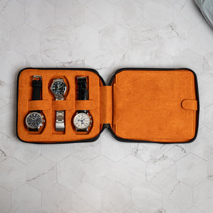 Watch Case For 6 Watches - Black
