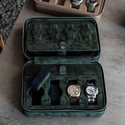 Forest Green 8 Slot Watch Box