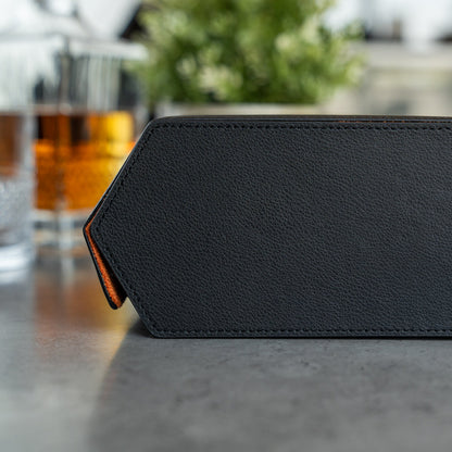 Hexagon Black Orange 8 Slot Watch Box