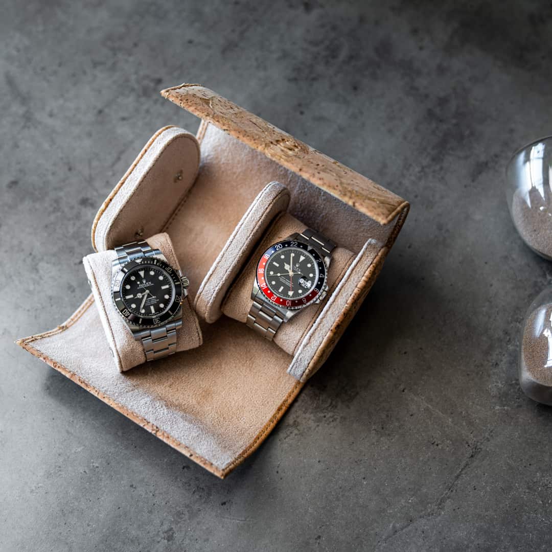 Tuscany Cork 2 Slot Watch Roll