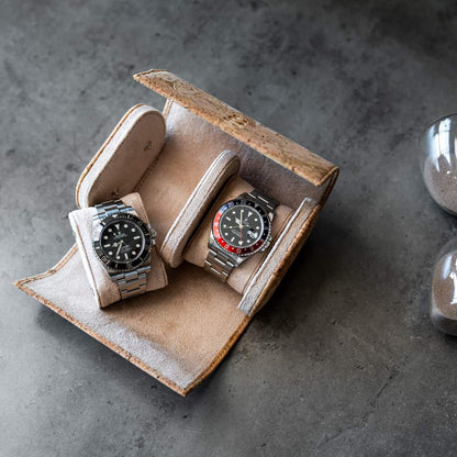 Tuscany Cork 2 Slot Watch Roll