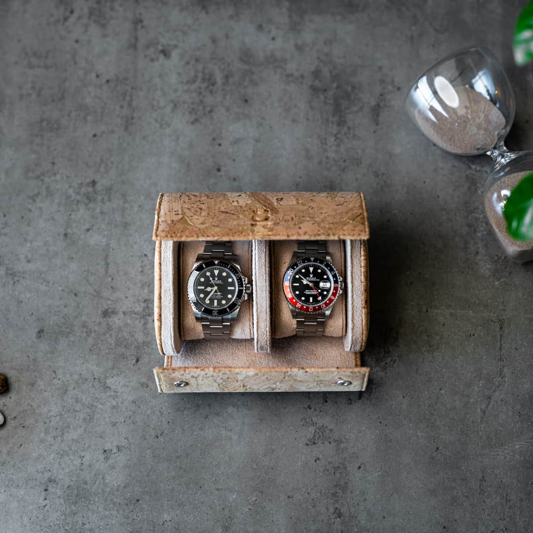 Tuscany Cork 2 Slot Watch Roll