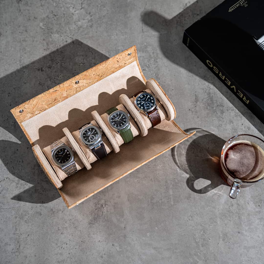 Tuscany Cork 4 Slot Watch Roll