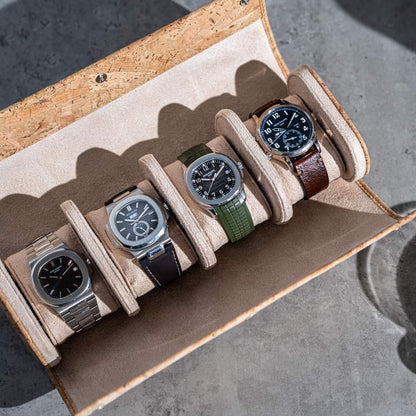 Tuscany Cork 4 Slot Watch Roll