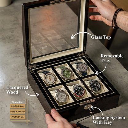 Lacquered Wood Watch Box