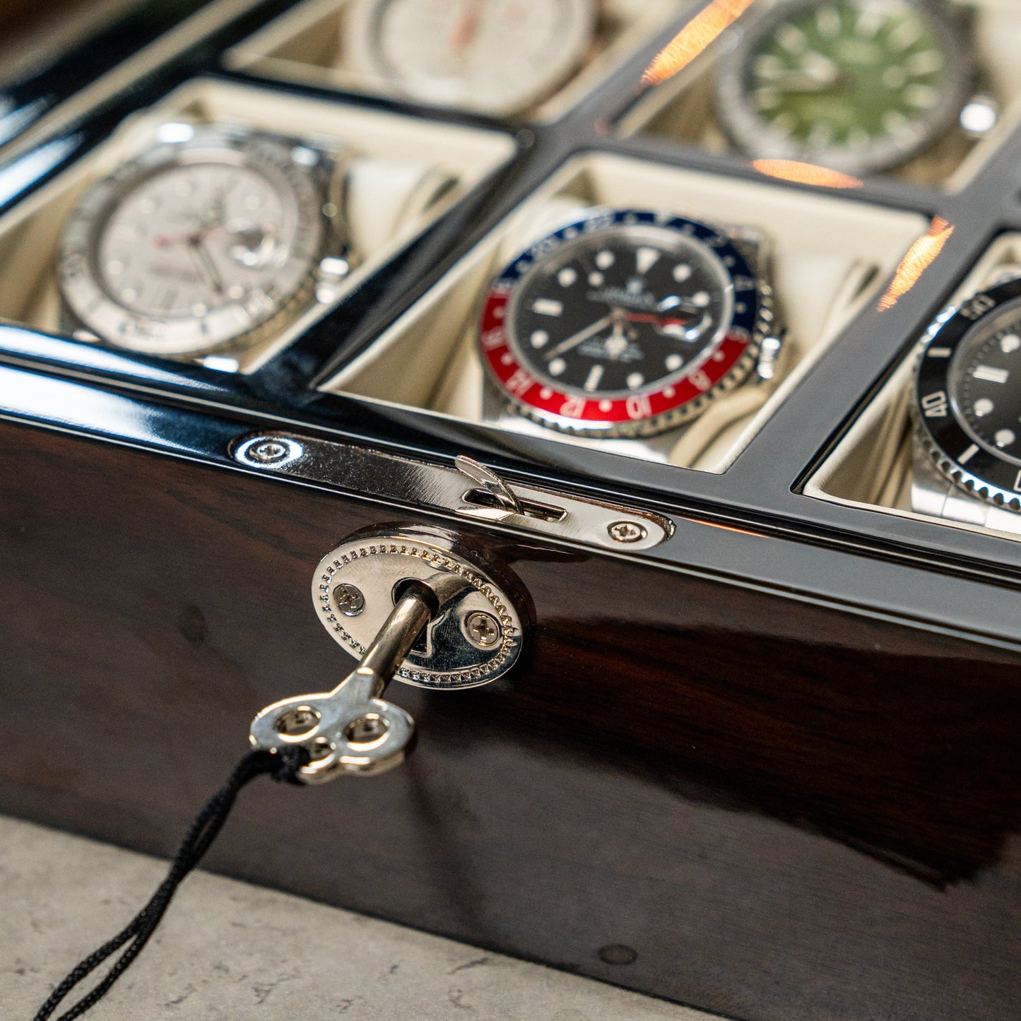 Lacquered Wood Watch Box