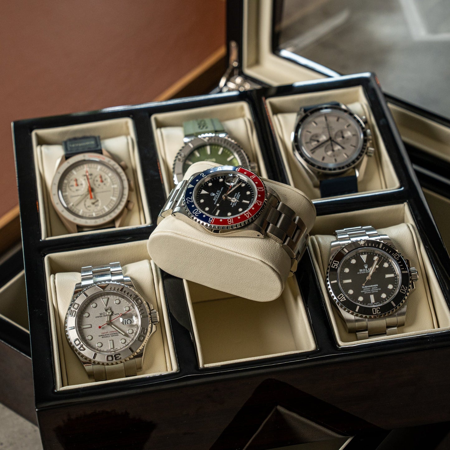 Lacquered Wood Watch Box