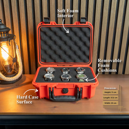 Lava Red 6 Slot Watch Box