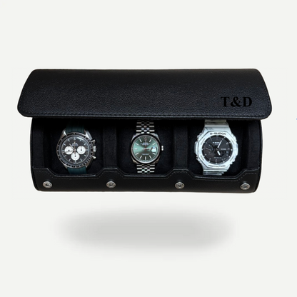 Personalized Watch Roll Large - All Black
