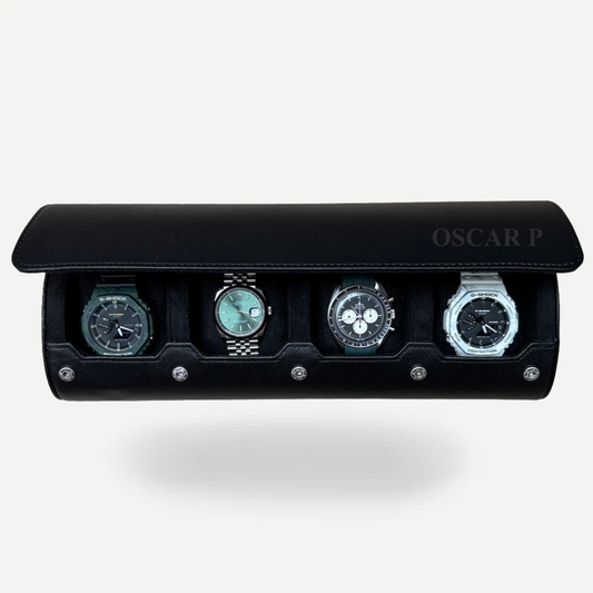 Personalized Travel Watch Roll Extra Large - All Black