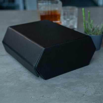 Hexagon Black Green 8 Slot Watch Box