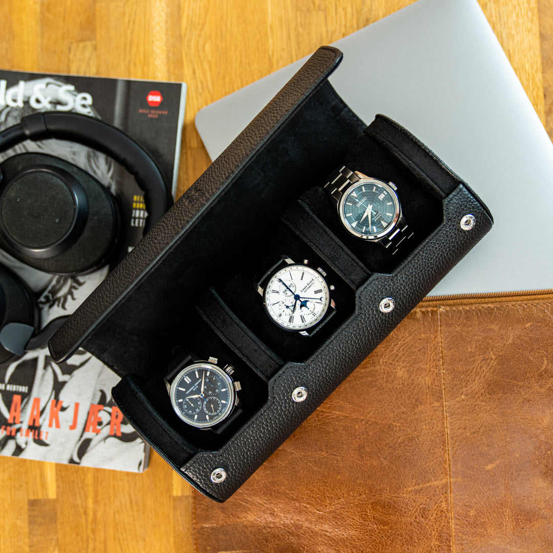 Travel Watch Roll Large - All Black