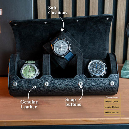 Travel Watch Roll Large - All Black