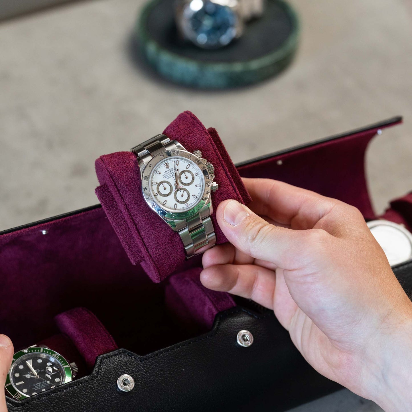 Travel Watch Roll Extra Large - Black Cherry