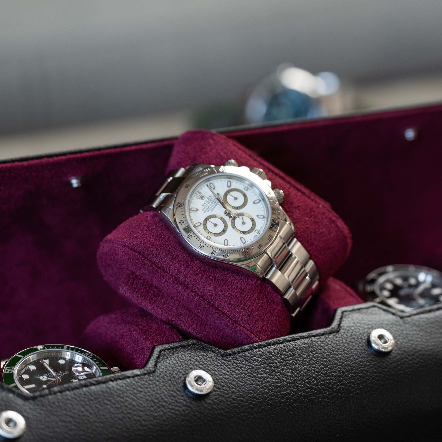 Travel Watch Roll Extra Large - Black Cherry