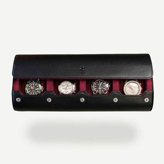 Travel Watch Roll Extra Large - Black Cherry